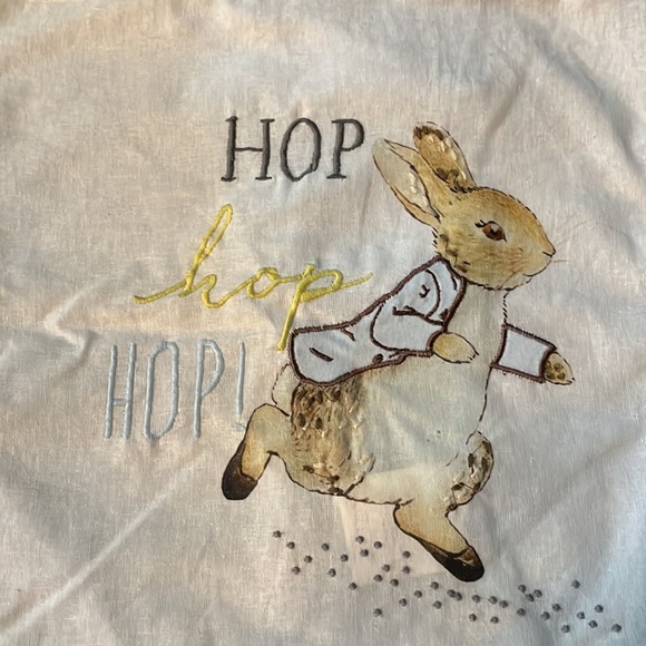 Pottery Barn Kids Peter rabbit embroidered pillow case like new - Picture 2 of 9